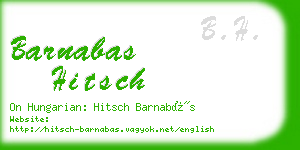 barnabas hitsch business card